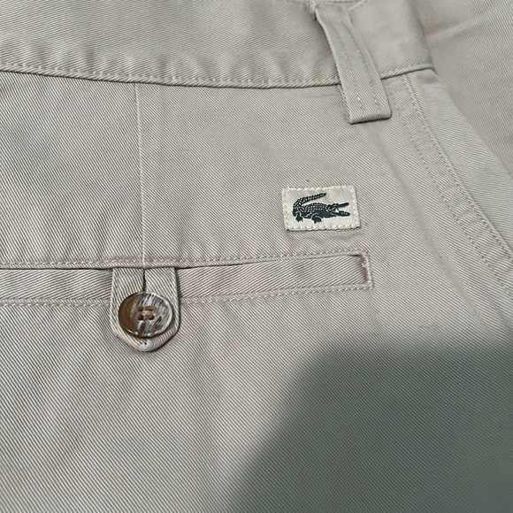 Mens LACOSTE Khaki Shorts - Picture 6 of 6